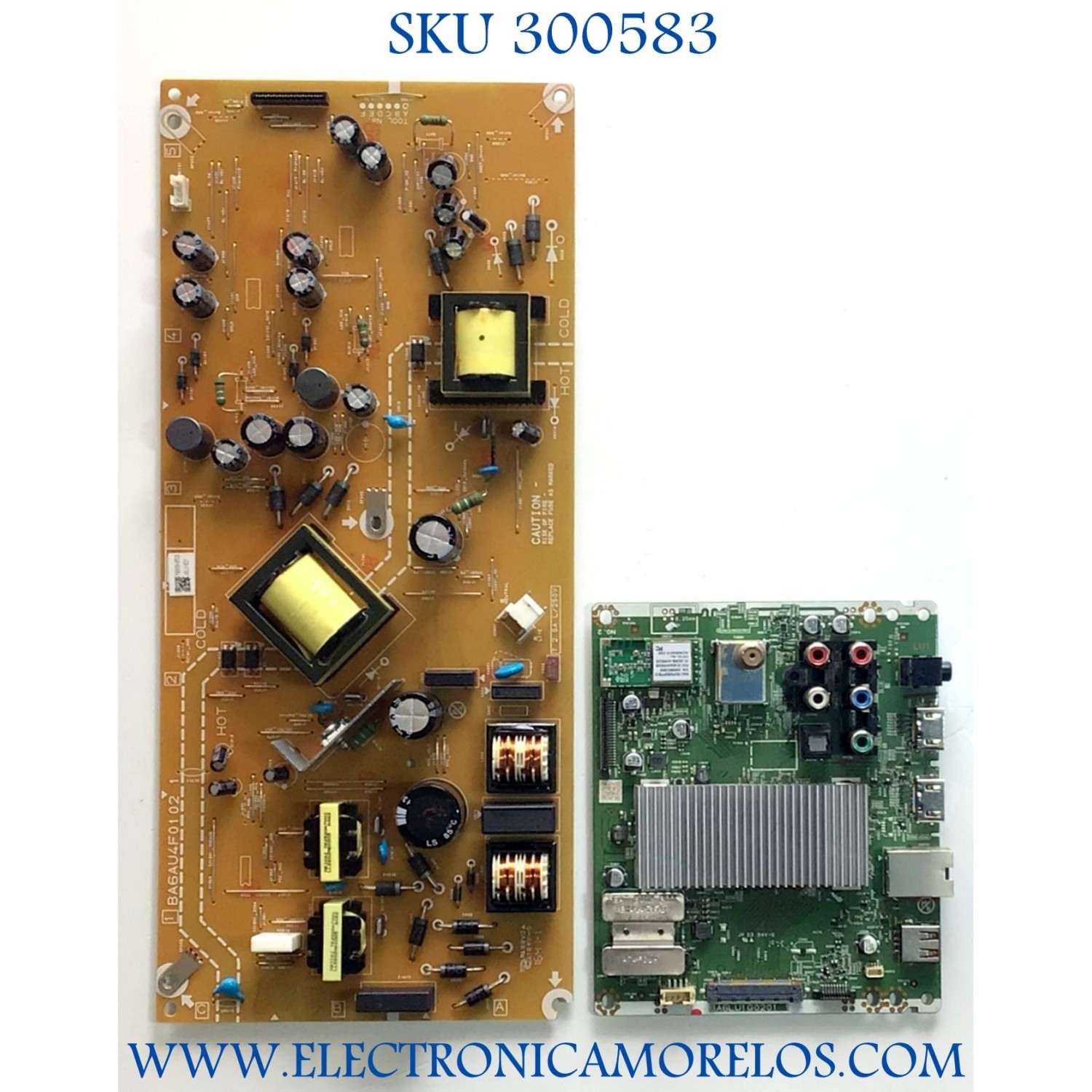 KIT DE TARJETAS PARA TV MAGNAVOX / MAIN A6LU1UT / BA6LU1G0201 1 / FUENTE A6LU1021 / BA6AU4F0102 1 / PANEL U6AU0XT / MODELO 50MV336X/F7